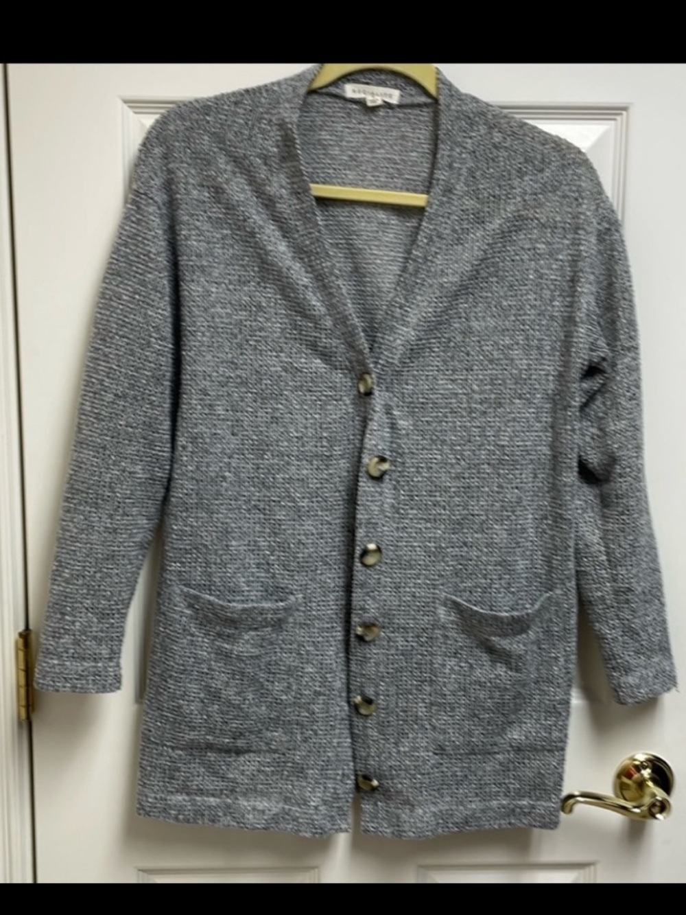 Socialite Nordstrom Gray Light-weave Button Cardigan